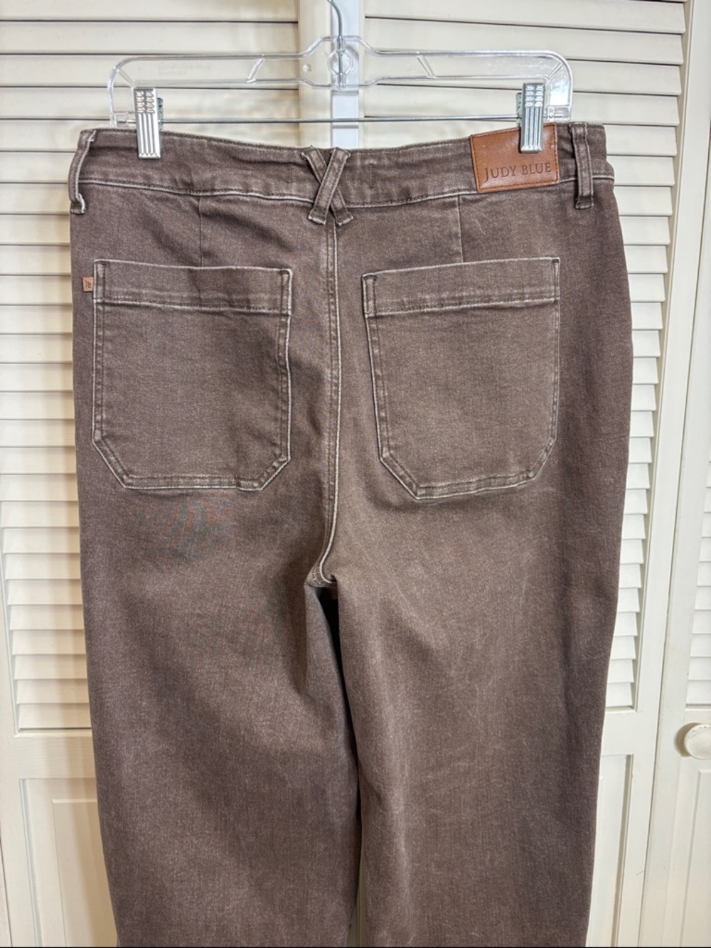 Judy Blue Brown Retro Wide Leg Jeans Size 14W - Picture 10 of 15